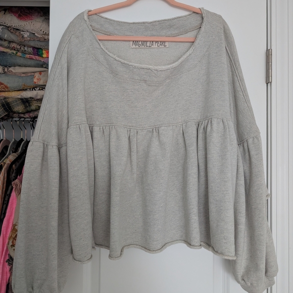 Magnolia Pearl Tops - Magnolia Pearl Flowy Sweatshirt
